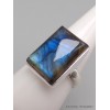Bague rectangulaire en Labradorite bleue taille 56 Bijoux en Labradorite Bleue XV87.13