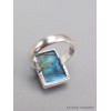 Bague rectangulaire en Labradorite bleue taille 56 Bijoux en Labradorite Bleue XV87.13