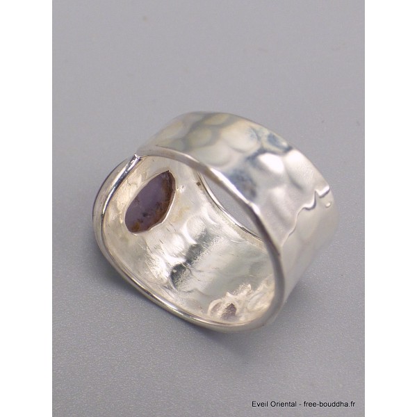 Bijou en Cacochynite Super Seven Argent martelé taille 55 Bijoux en Cacochynite Super Seven XV86.10