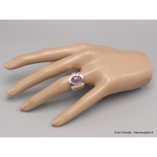 Bijou en Cacochynite Super Seven Argent martelé taille 55 Bijoux en Cacochynite Super Seven XV86.10