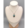 Bijou Pendentif Azurite naturelle forme ovale Bijoux en Azurite LAM40.4