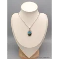 Bijou Pendentif Azurite naturelle forme ovale - Bijoux en Azurite
