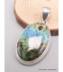 Bijou Pendentif Azurite naturelle forme ovale Bijoux en Azurite LAM40.4