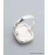 Bague argent Scolecite blanche taille 52 Bijoux en Scolecite AW115.3