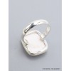 Bague argent Scolecite blanche taille 52 Bijoux en Scolecite AW115.3