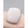 Bague argent Scolecite blanche taille 52 Bijoux en Scolecite AW115.3