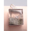 Pendentif carré en Cristal Quartz Manifestation Bijoux en Quartz Manifestation YM85.2