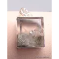 Pendentif carré en Cristal Quartz Manifestation - Bijoux en Quartz Manifestation
