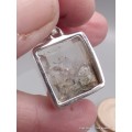 Pendentif carré en Cristal Quartz Manifestation Bijoux en Quartz Manifestation YM85.2