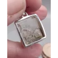 Pendentif carré en Cristal Quartz Manifestation - Bijoux en Quartz Manifestation