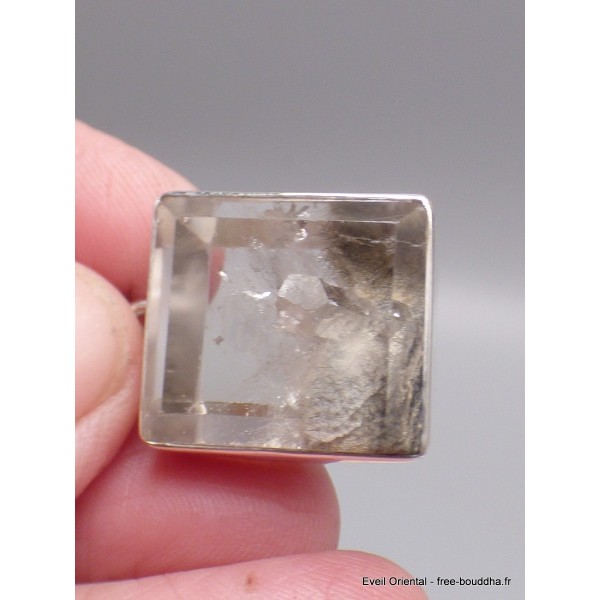Pendentif carré en Cristal Quartz Manifestation Bijoux en Quartz Manifestation YM85.2