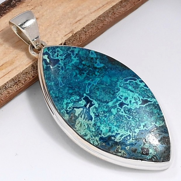 Pendentif marquise en Shattuckite naturelle Pendentifs pierres naturelles CWA2.1