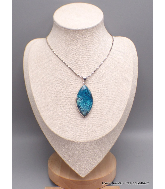 Pendentif marquise en Shattuckite naturelle Pendentifs pierres naturelles CWA2.1