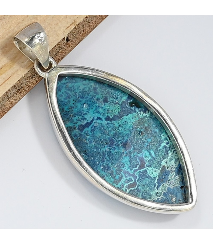 Pendentif marquise en Shattuckite naturelle Pendentifs pierres naturelles CWA2.1