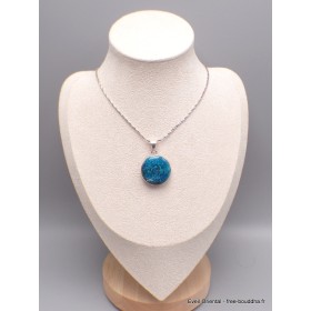 Bijou Shattuckite naturelle pendentif rond Bijoux en Shattuckite CWA2.3