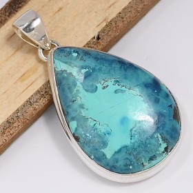 Bijou Shattuckite naturelle pendentif forme goutte Bijoux en Shattuckite CWA2.4