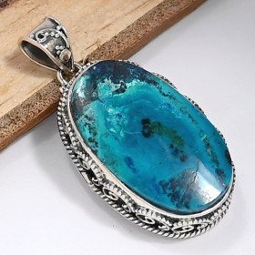 Bijou Shattuckite naturelle pendentif style ancien Bijoux en Shattuckite CWA2.5