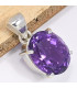 Pendentif Améthyste facettée diamant oval qualité AAA Bijoux en Améthyste CWA3.3