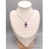 Pendentif Améthyste facettée diamant oval qualité AAA Bijoux en Améthyste CWA3.3