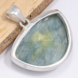 Pendentif Cyanite Mermaid bleu lagon jaune Pendentifs pierres naturelles CWA4.4