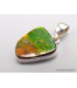 Pendentif Ammolite du Canada rouge verte qualité AAA Pendentifs pierres naturelles CWA5