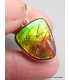 Pendentif Ammolite du Canada rouge verte qualité AAA Pendentifs pierres naturelles CWA5