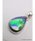 Rare Pendentif Ammolite du Canada bleu vert qualité AAA Pendentifs pierres naturelles CWA5.1
