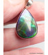 Rare Pendentif Ammolite du Canada bleu vert qualité AAA Pendentifs pierres naturelles CWA5.1