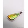 Pendentif Ammolite du Canada triangulaire qualité AAA Bijoux en Ammolite CWA5.2