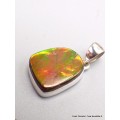 Pendentif Ammolite naturelle orange du Canada qualité AAA Pendentifs pierres naturelles CWA5.3
