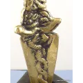 Phurba tibétain dague bouddhiste sur socle - Objets rituels bouddhistes