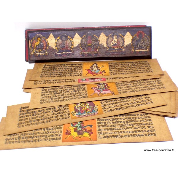 Grand livre de prières bouddhistes 38 cm-bj Livre de prières bouddhistes GLPB1-a