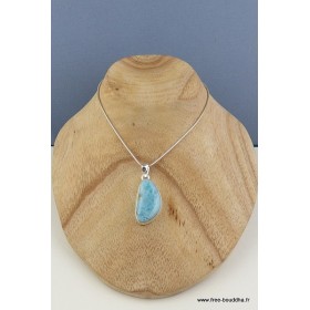 Larimar pendentif forme asymétrique Bijoux en Larimar CZ69