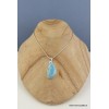 Larimar pendentif forme asymétrique Bijoux en Larimar CZ69