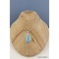 Larimar pendentif forme asymétrique Bijoux en Larimar CZ69