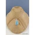 Larimar pendentif forme asymétrique - Bijoux en Larimar