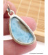 Larimar pendentif forme asymétrique Bijoux en Larimar CZ69