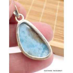 Larimar pendentif forme asymétrique Bijoux en Larimar CZ69