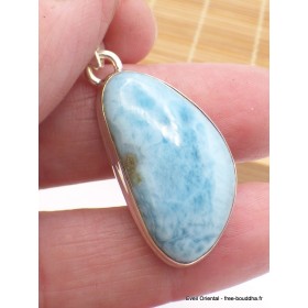 Larimar pendentif forme asymétrique Bijoux en Larimar CZ69