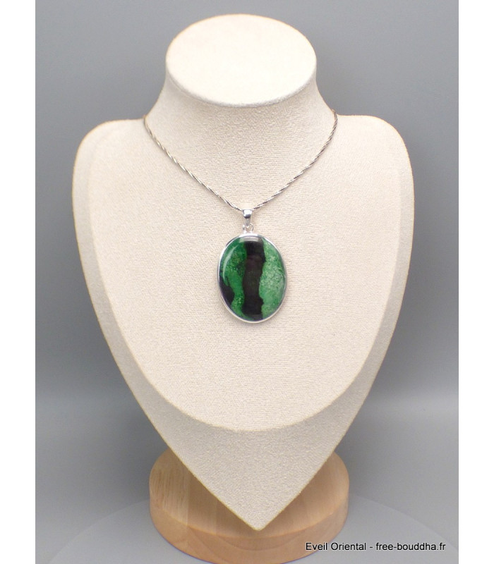 Gros pendentif en Jade Transvaal Pendentifs pierres naturelles CWA6