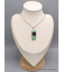 Bijou pendentif en Jade vert Transvaal rectangulaire Pendentifs pierres naturelles CWA6.2
