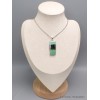 Bijou pendentif en Jade vert Transvaal rectangulaire Pendentifs pierres naturelles CWA6.2