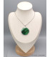 Gros pendentif rond en Jade vert Transvaal Pendentifs pierres naturelles CWA6.3