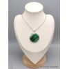 Gros pendentif rond en Jade vert Transvaal Pendentifs pierres naturelles CWA6.3