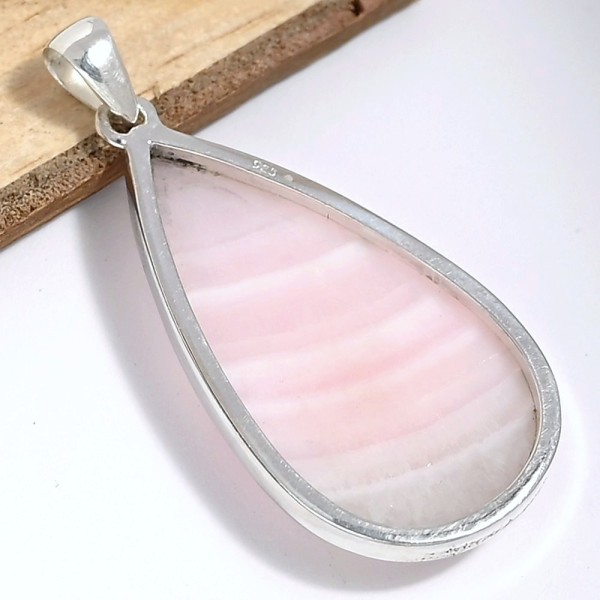 Gros Pendentif Aragonite rose forme goutte Pendentifs pierres naturelles CWA7.1
