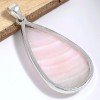 Gros Pendentif Aragonite rose forme goutte Pendentifs pierres naturelles CWA7.1