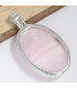 Gros Pendentif Aragonite rose stries horizontales Bijoux en Aragonite Rose CWA7.2