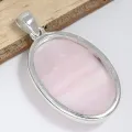 Gros Pendentif Aragonite rose stries horizontales - Bijoux en Aragonite Rose