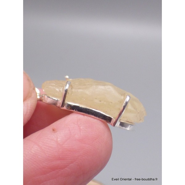 Pendentif argent Verre de Lybie forme libre Pendentifs pierres naturelles AW62.5