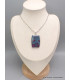 Gros Pendentif en Rubis sur Cyanite rectangulaire Bijoux en Rubis sur Cyanite CWA8.1